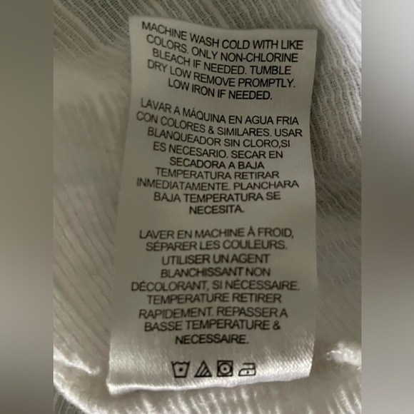 Thread & Supply White Short Sleeve Button Down Shirt 100% Cotton Size S - Picture 12 of 12